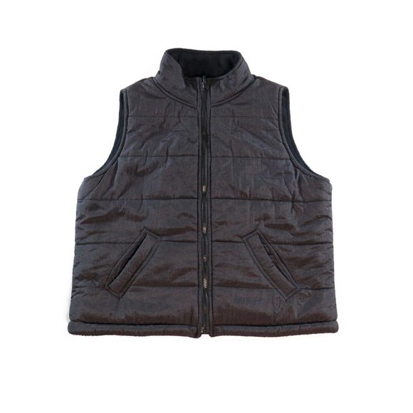 Vintage Puffy Reversible Black Vest Circa 90-00’s - Picture 1 of 4